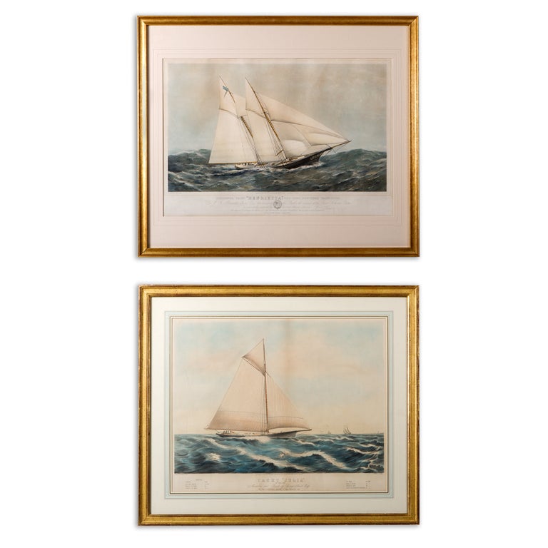 Top: lithograph commemorating schooner 
