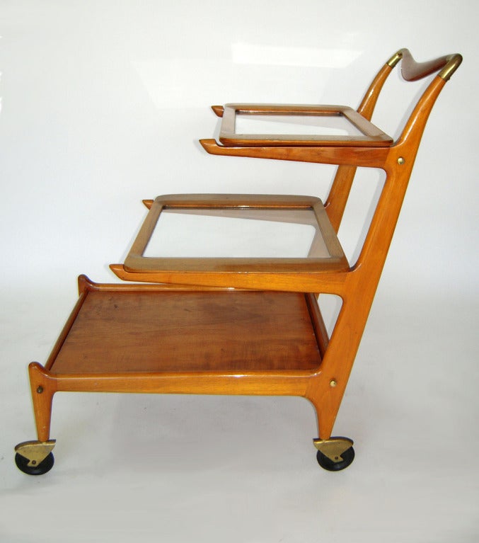 Mid-Century Modern Serving Cart by Cesare Lacca