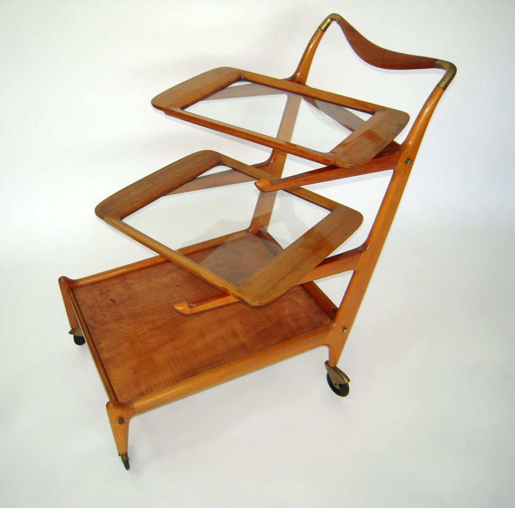 Mid-20th Century Serving Cart by Cesare Lacca