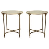 Pair of Metal Side Tables After Maison Jansen