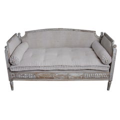 A Gilt & Painted Gustavian Day Bed