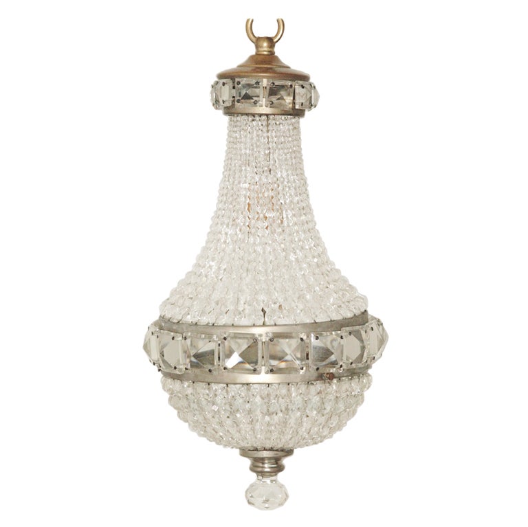 Petite Italian Empire Style Crystal Chandelier