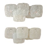 Pair White Pulegoso Kalmar Sconces