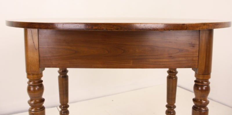 Antique French Cherry Oval Side Table In Good Condition In Port Chester, NY