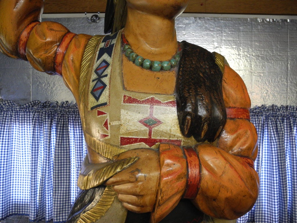 John L. Cromwell (1805-1873) | Cigar Store Indian with Hatchet In Excellent Condition In Wyomissing, PA