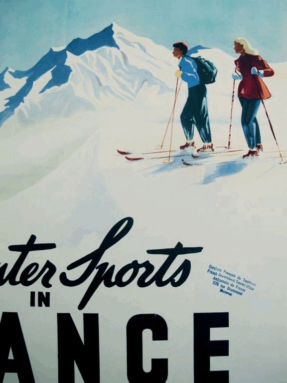 Winter Sports in France Poster - Jean Leger