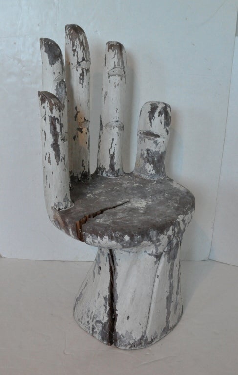 Folk Art Hand Chair in the manner of Pedro Friedeberg 1