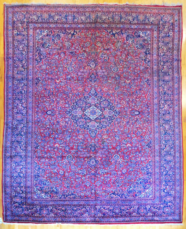 Antiker persischer, großer Kazvin-Teppich (Kaschan)