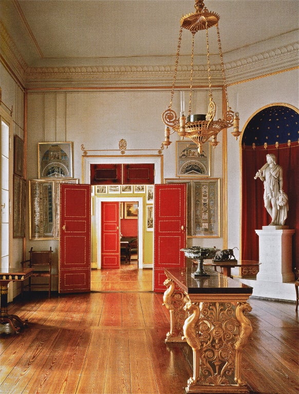 Gilt Pair of Rare Neoclassical Sconces by Karl Friedrich Schinkel