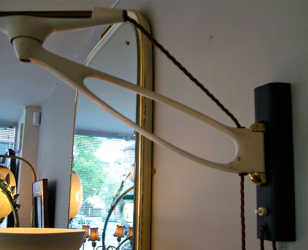 Metal Large Mid Century Telescopic Weighted Wall Light