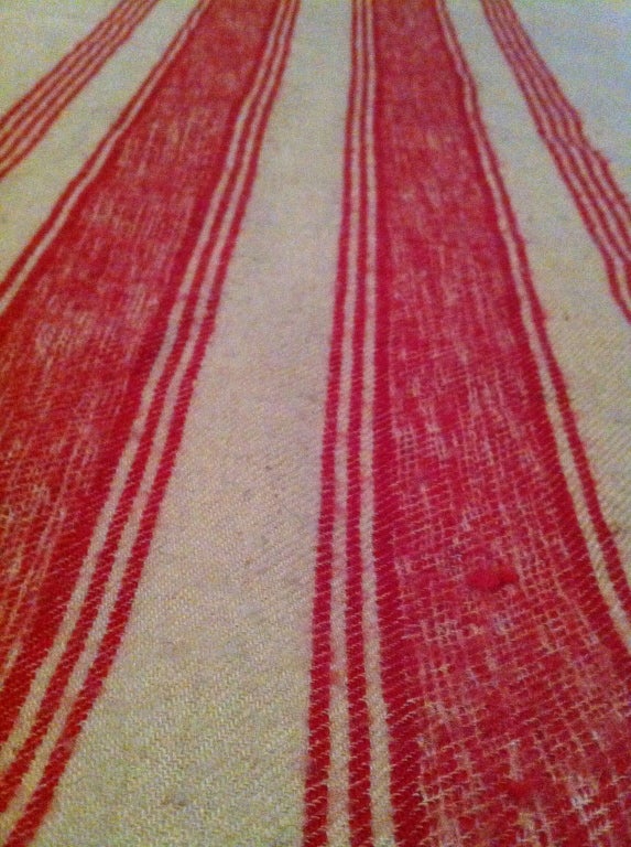Massive 13 Foot Long Striped Wool Blanket In Excellent Condition For Sale In New York, NY