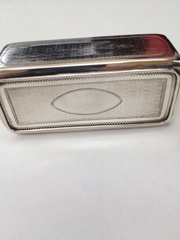 Vintage Antique Hand Engraved Gilt Interior Silver Tobacco Box, Vienna In Excellent Condition For Sale In Montreal, QC