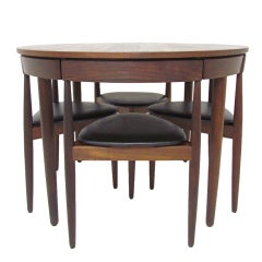 Danish Teak Dining Set for Four by Hans Olsen