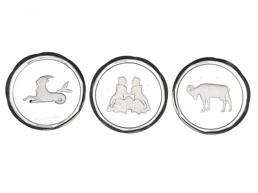 Zodiac Coasters by Val Saint Lambert