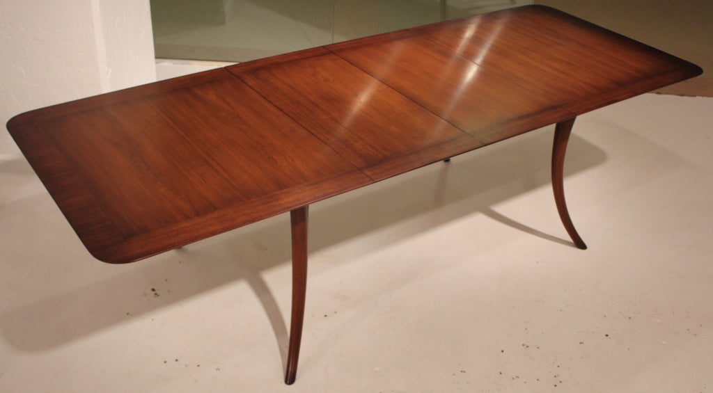 Walnut Klismos Dining Table By T.h. Robsjohn-Gibbings For Widdicomb