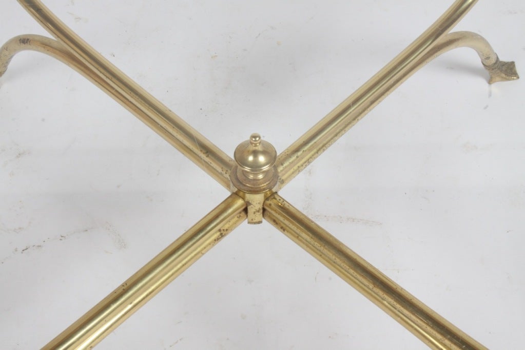 brass swan table