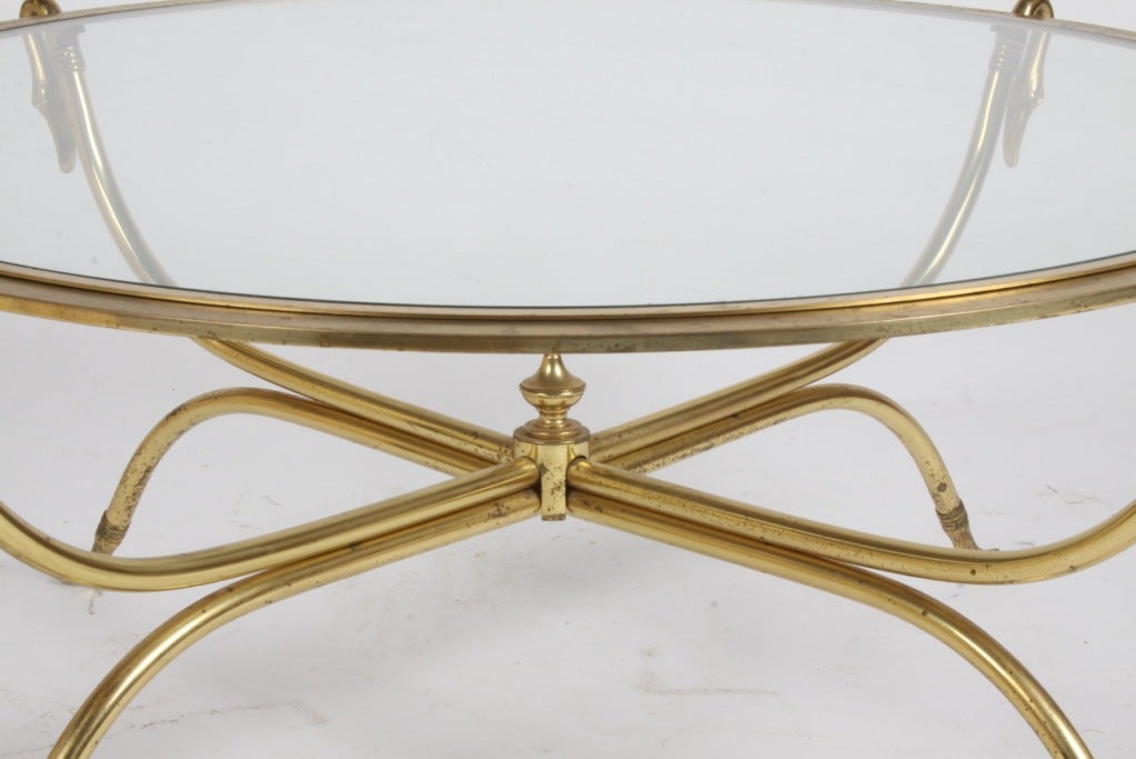 italian brass coffee table