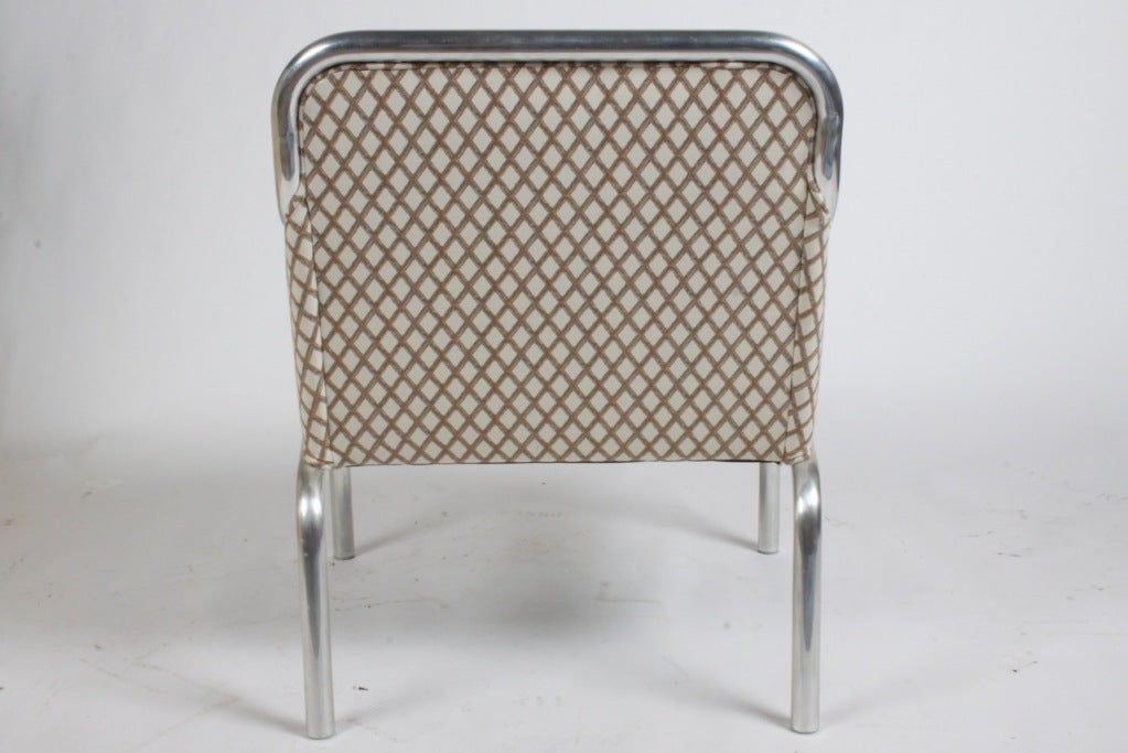 Aluminum Pair of Brian Palmer Chairs for Baker, circa 1970s For Sale