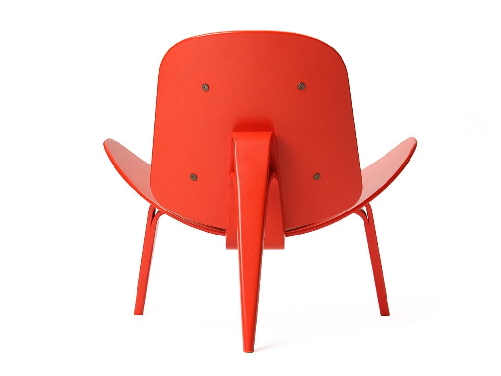 Scandinavian Modern Shell Chair by Hans J. Wegner For Sale