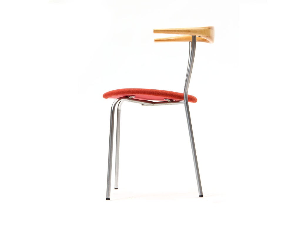 Scandinavian Modern Minimal Chair by Hans J. Wegner For Sale