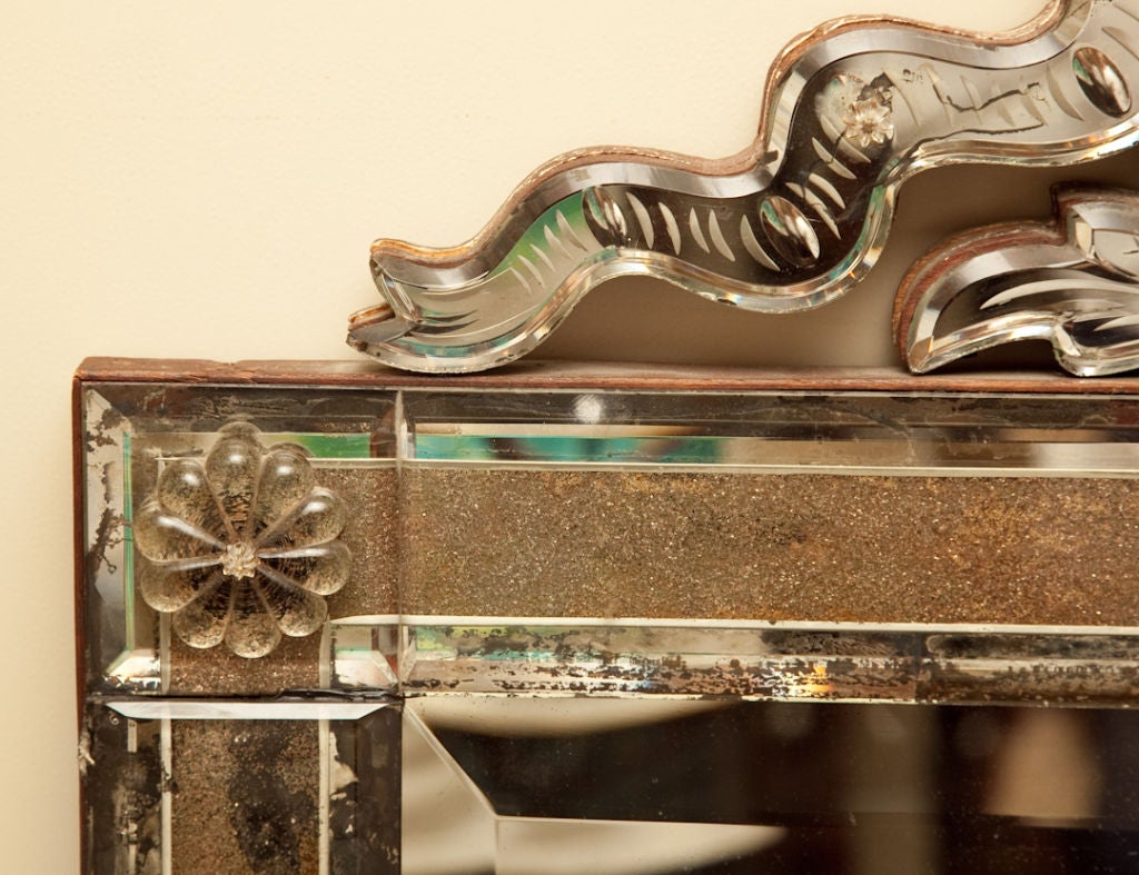 French Mirror With Reverse Glass Frame 6