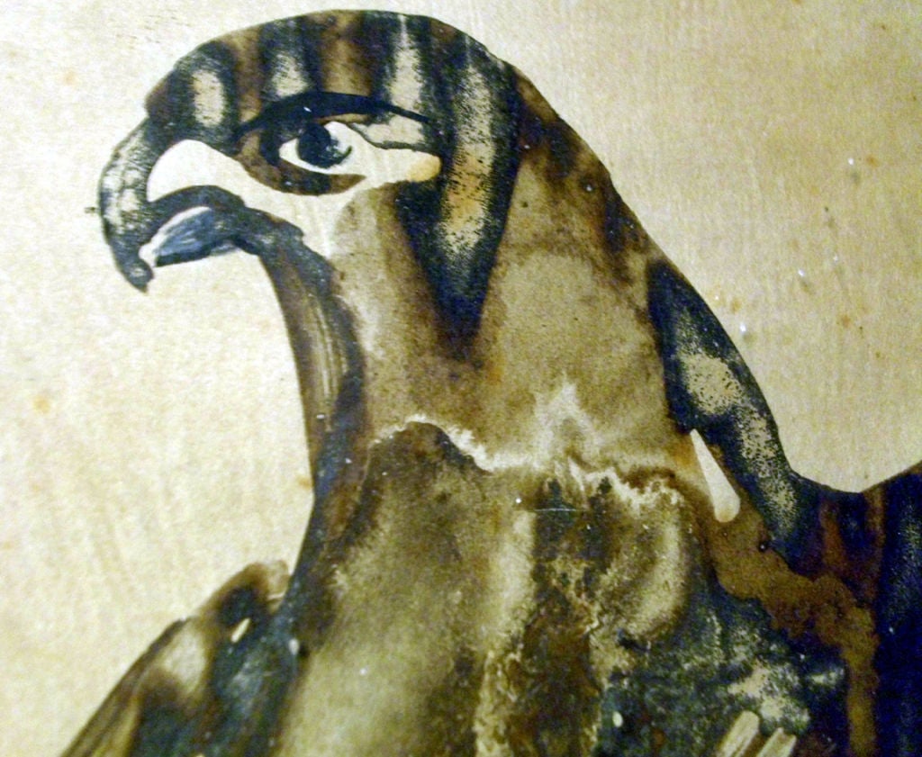 French Art Deco Watercolor Eagle by Raymond Bigot