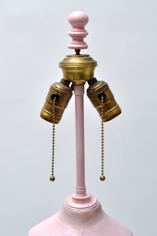 CHARMING 1950S MANNEQUIN BODICE LAMP 1
