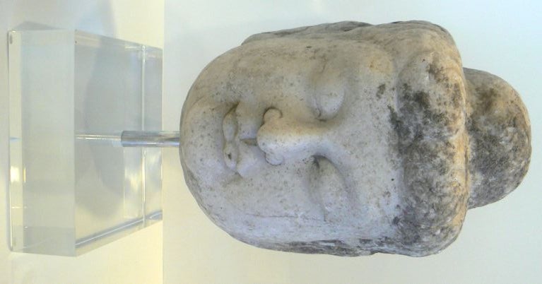 Qi Dynasty Marble Buddha Head