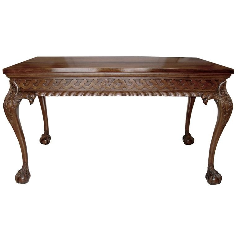 Irish Carved Walnut Side/Center Table (GMD#1733) 1