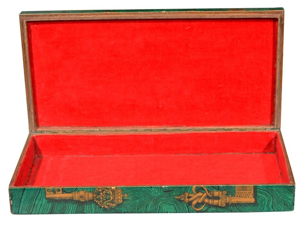 Brass Rare Original Piero Fornasetti - Signed, Hinged Box