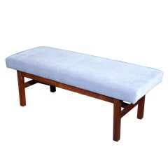 Mohair Bench in the Style of Jens Risom