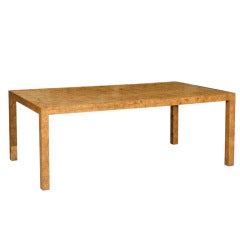 Mid C Burlwood Dining Table With Leaf