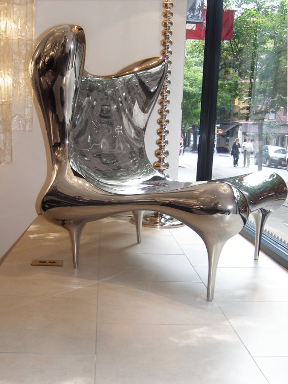 Riemann chair in mirror polished stainless steel by Craig Van Den Brulle.

American, Circa 2011

Edition of Ten (10)

Available in Polished Bronze: $125,000.00

