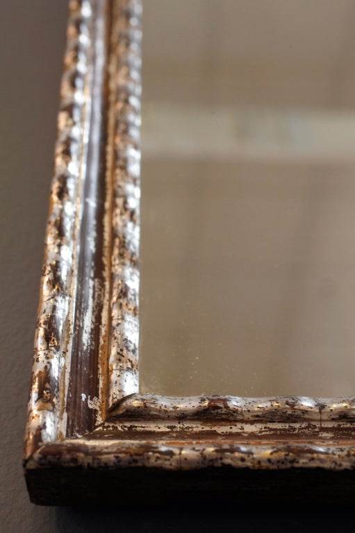 Charming French Silver Leaf Wall Mirror 3