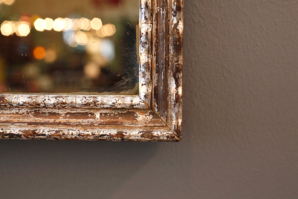 Charming French Silver Leaf Wall Mirror 6