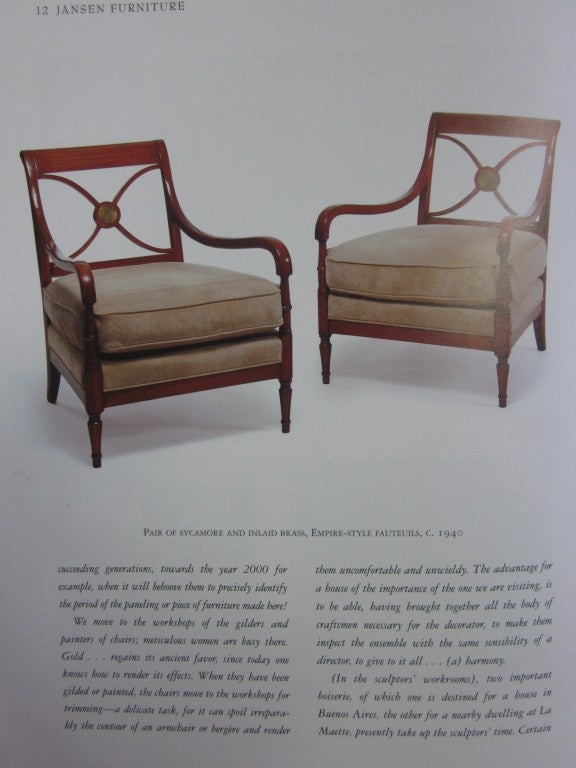 Paire de fauteuils/chaises longues néoclassiques de style français moderne par Maison Jansen  en vente 9