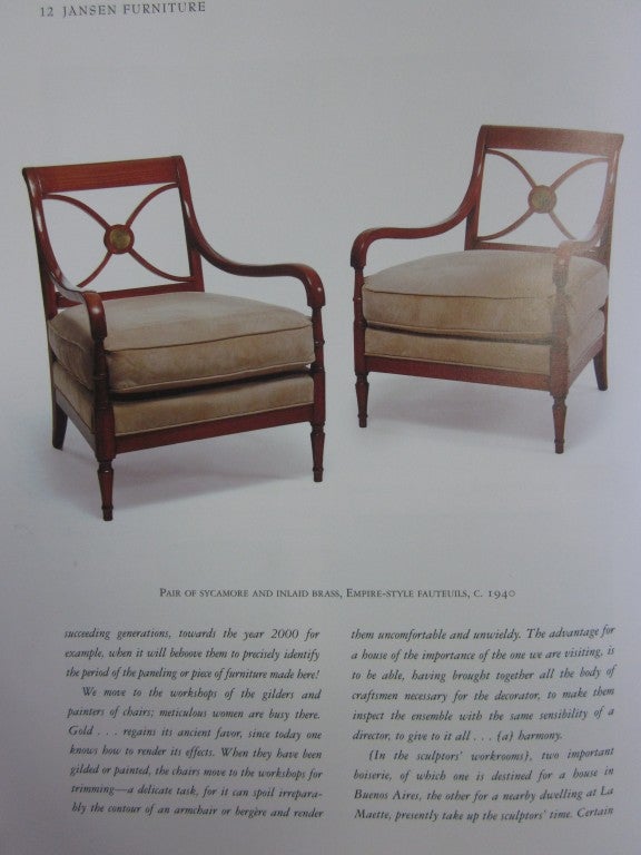 Pair of French Modern Neoclassical Armchairs / Lounge Chairs by Maison Jansen For Sale 10