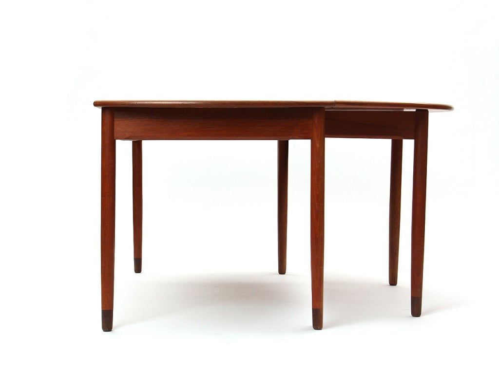 Teak Drop Leaf Executive Desk by Willy Beck For Sale
