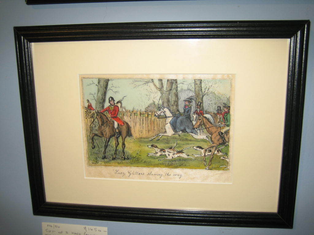 English Set Of 3 Framed Humerous Illustrations For Surtees By John Leech
