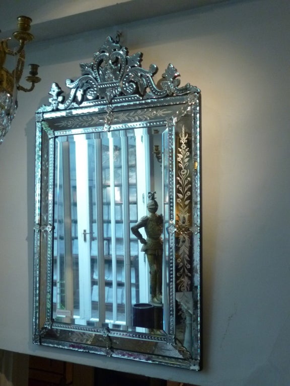 19th Century French Napoleon III  Venetian Style Mirror