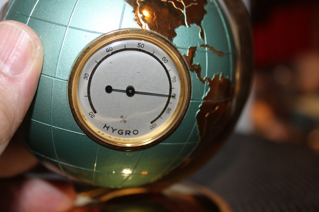 Figural World Globe Clock Weather Station by Angelus 2