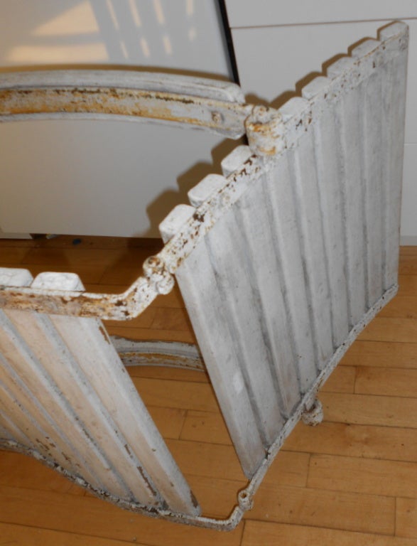 Wood French country-style spring-back wooden and metal chair
