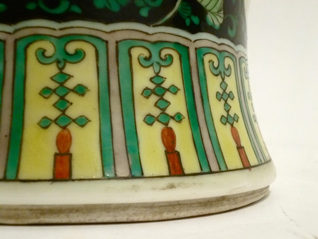 Pair Chinese Famille Verte Porcelain Vases 3
