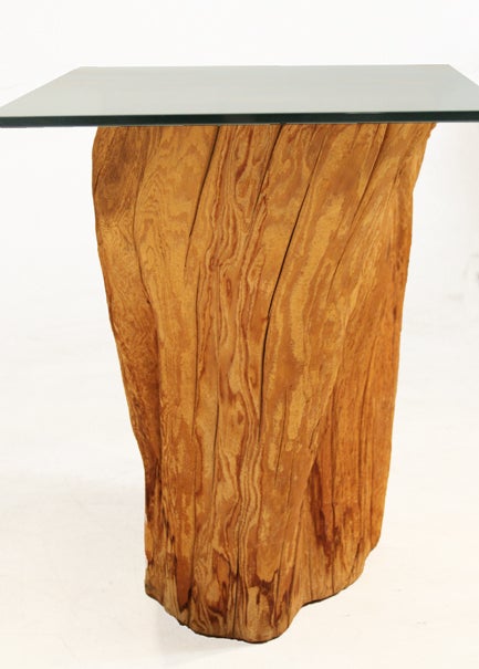 Solid tree trunk console by Michael Taylor 1