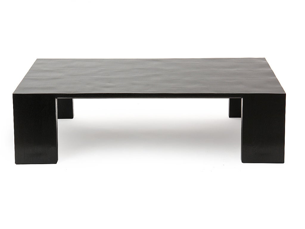 A bespoke square low table with a split bamboo top.

Options available include:
- quarter top
- lower shelf
- corner or end legs

Price will vary according to size. Lead time is 14 weeks.
