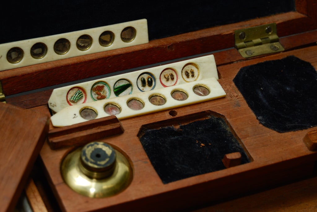 Includes Eight Ivory Mounted Slides