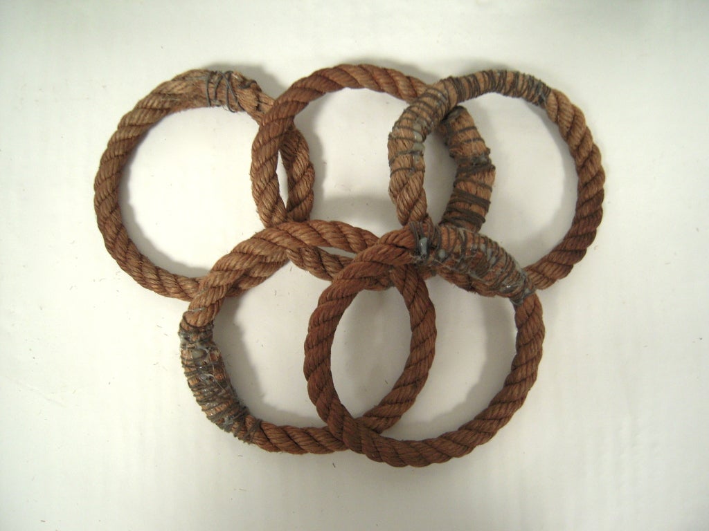 American 19th Century Fid and Rope Ring Toss Game