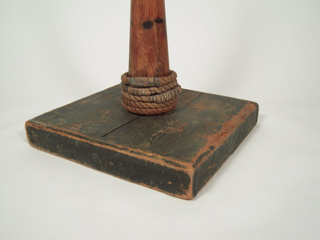 Carved 19th Century Fid and Rope Ring Toss Game