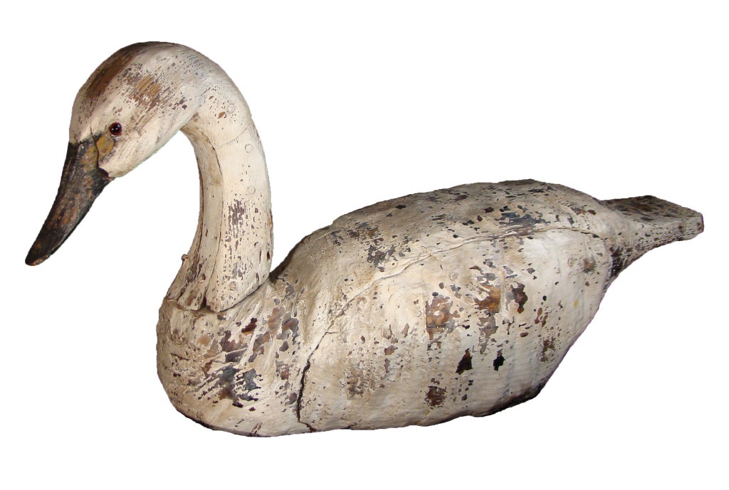 Large Swan Decoy, original paint. American circa 1900-1920.