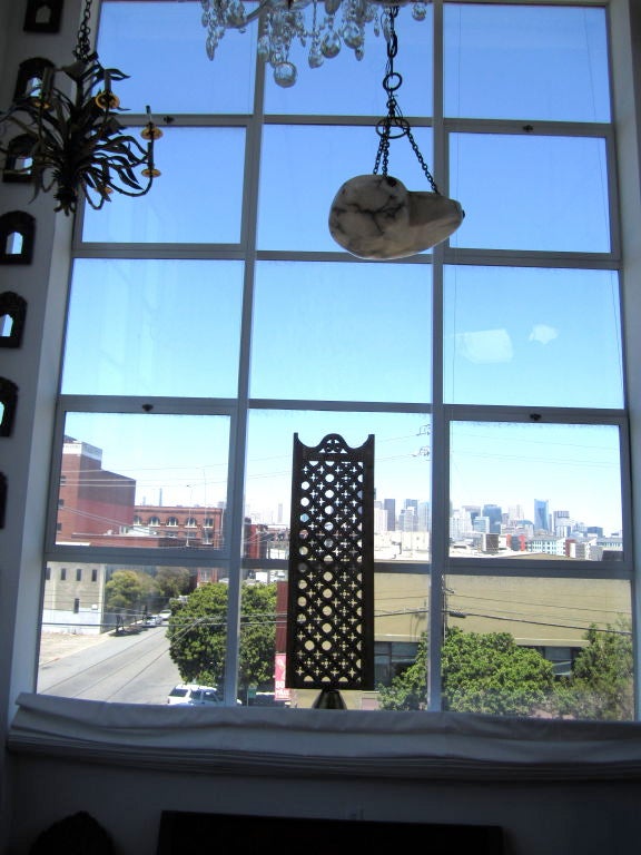 Wood Set of Five Egyptian Lattice Panels